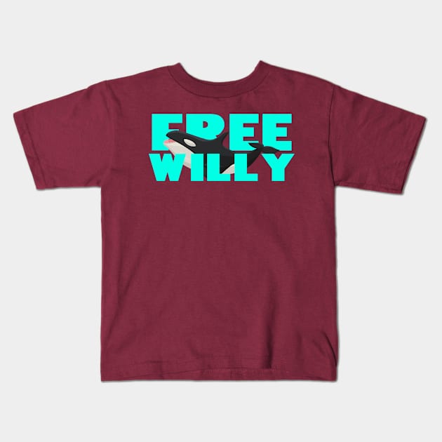 Free Willy Kids T-Shirt by Maskumambang